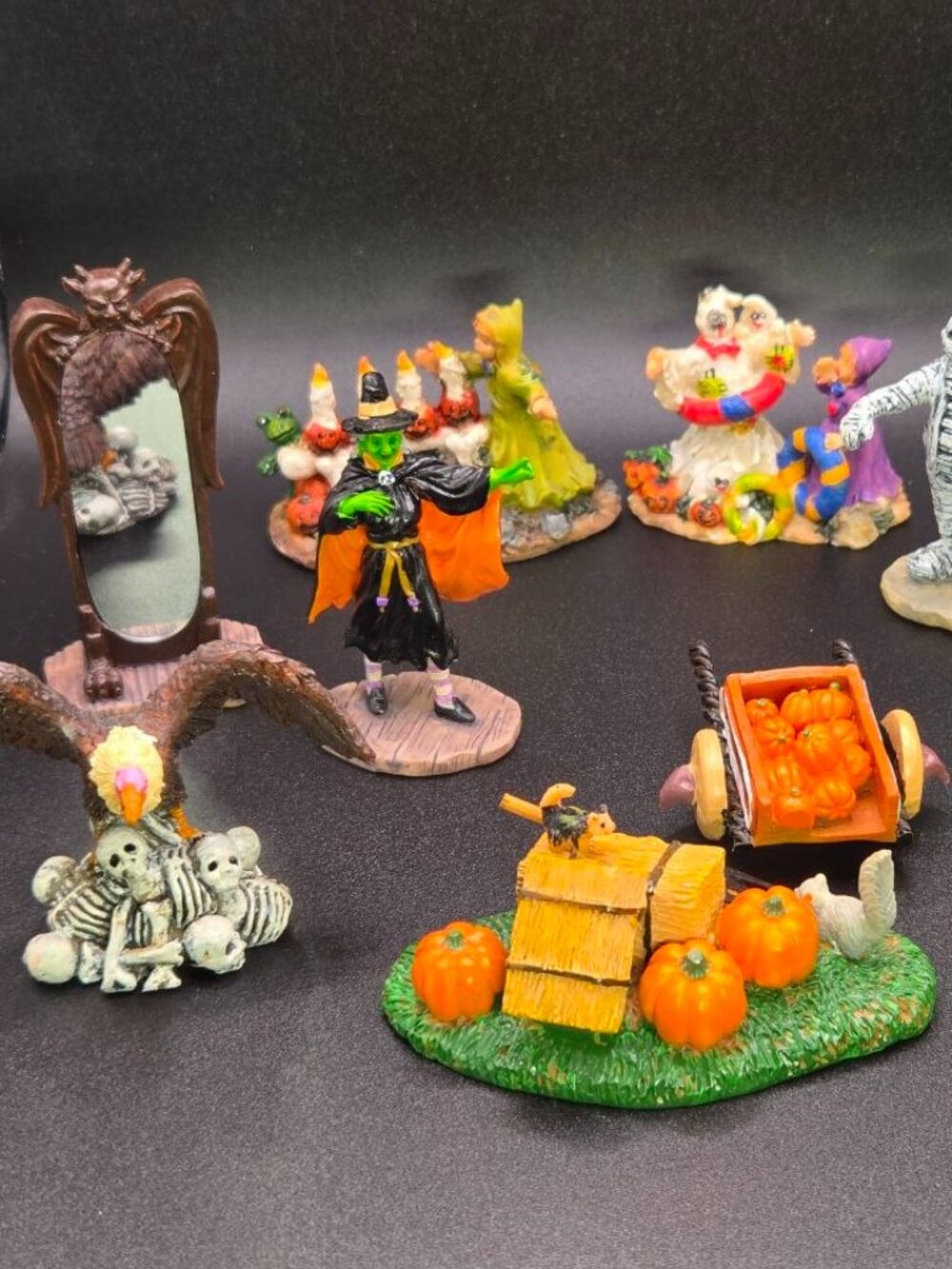 Lemax Spooky Town Vintage Retired Figure Lot of 9 + 2 Extra - Halloween A2